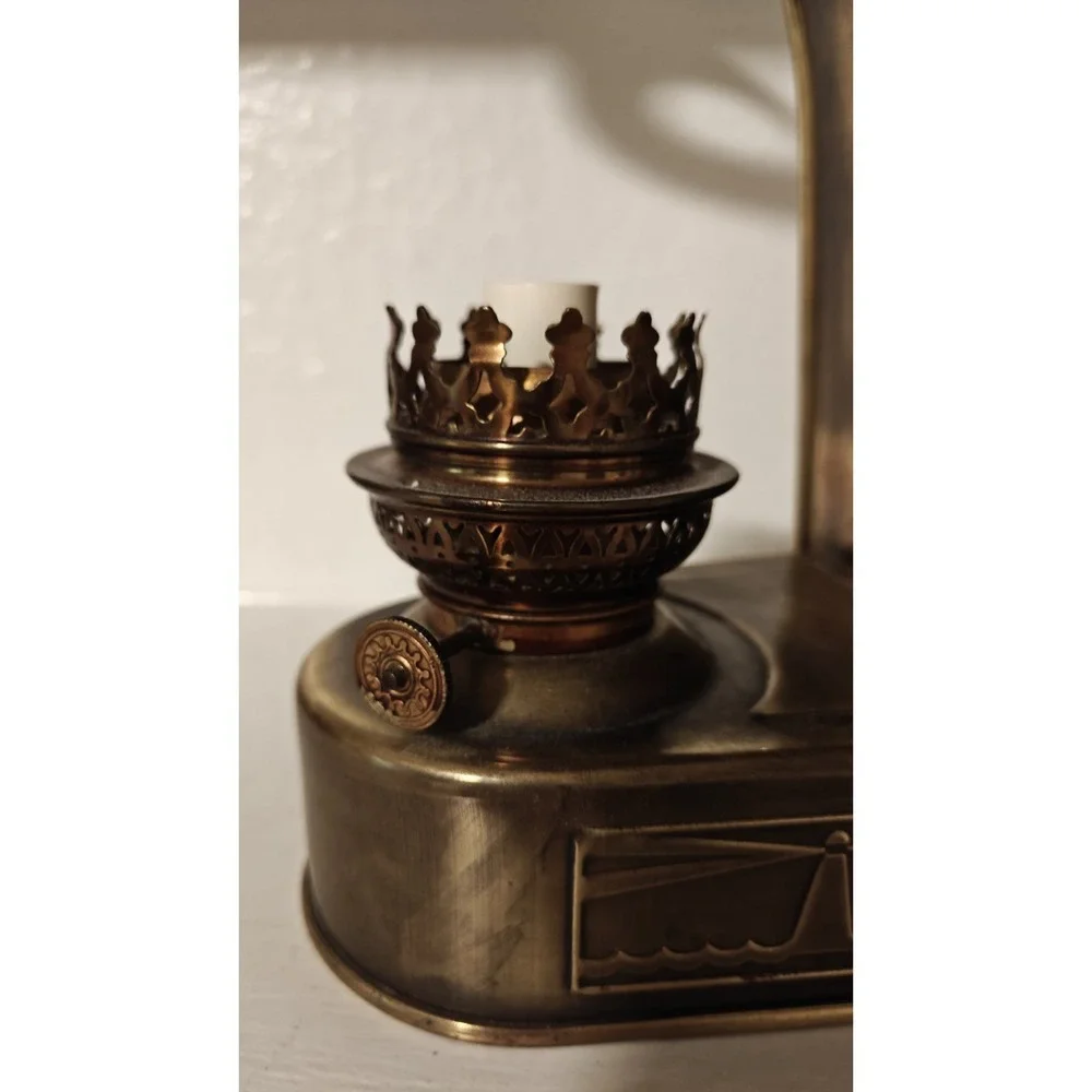 Vintage Rare D.H.R. Holland Den Haan Rotterdam Brass Lamp